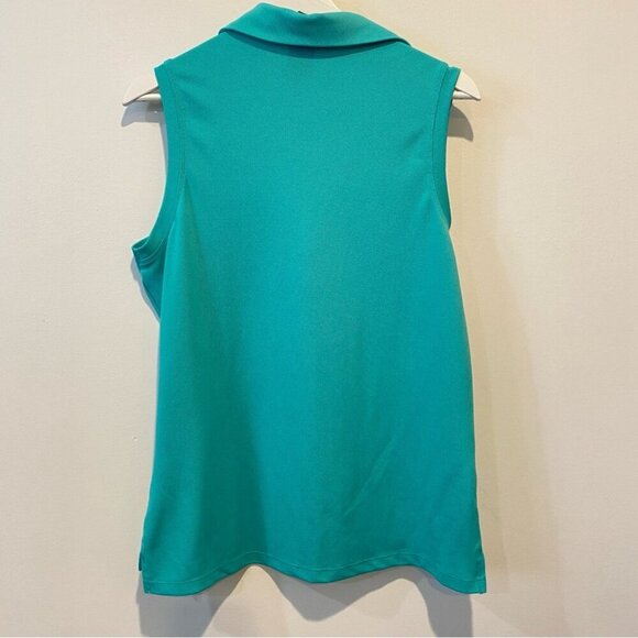 Sleeveless Collared Shirt in Teal Size L Perfect for Golf or Tennis - Picture 6 of 14